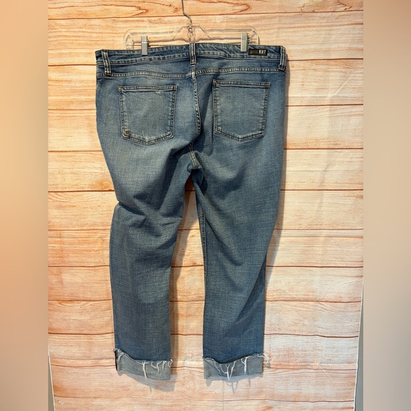 Kut from the Kloth Blue Distressed Cropped Jeans - Picture 2 of 3